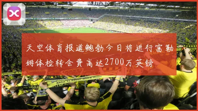 天空体育报道鲍勃今日将进行富勒姆体检转会费高达2700万英镑
